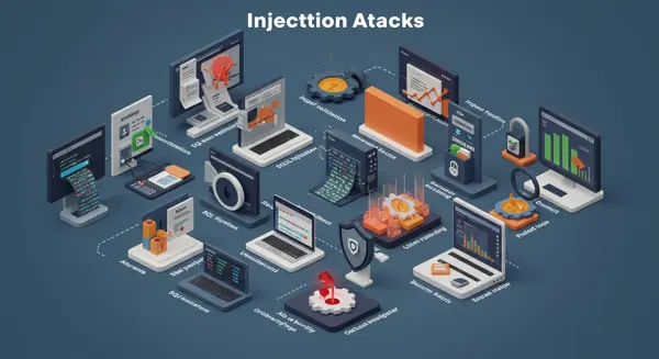Bahaya Injection Attack: Jenis, Risiko & Pencegahan Artikel ini membahas bahaya injection attack, jenis-jenisnya, dampak, dan cara pencegahan yang efektif untuk keamanan aplikasi.