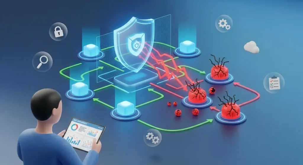 Manajemen Risiko Pihak Ketiga dalam Cybersecurity Artikel ini membahas pentingnya manajemen risiko pihak ketiga dalam cybersecurity, langkah-langkah efektif yang dapat diambil, dan cara teknologi dapat membantu. Ideal untuk Anda yang ingin memahami lebih dalam tentang TPRM.