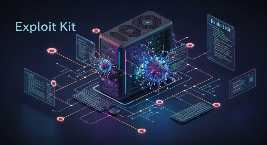 Exploit Kit: Ancaman Tersembunyi dalam Cybersecurity Artikel ini membahas mengenai Exploit Kit, risiko, cara melindungi diri dan pentingnya penetration testing.