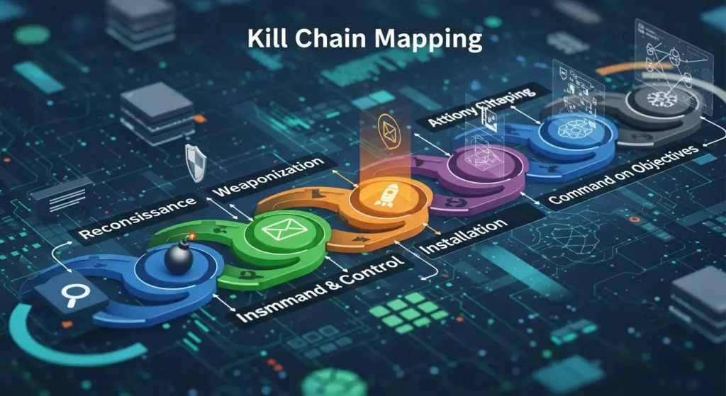 Kill Chain Mapping: Strategi Keamanan Siber yang Efektif Artikel ini mengulas tentang Kill Chain Mapping dalam cybersecurity dan bagaimana cara mengimplementasikannya untuk keamanan yang lebih baik.