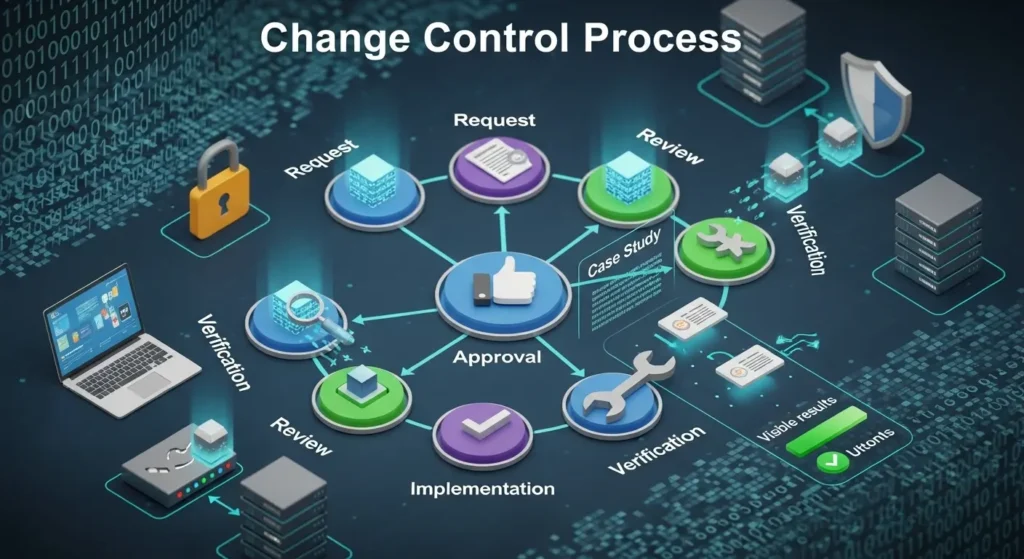 Change Control Process dalam Cybersecurity: Studi Kasus Dalam artikel ini, kita membahas Change Control Process dalam cybersecurity dengan studi kasus nyata dan hasil yang terlihat.