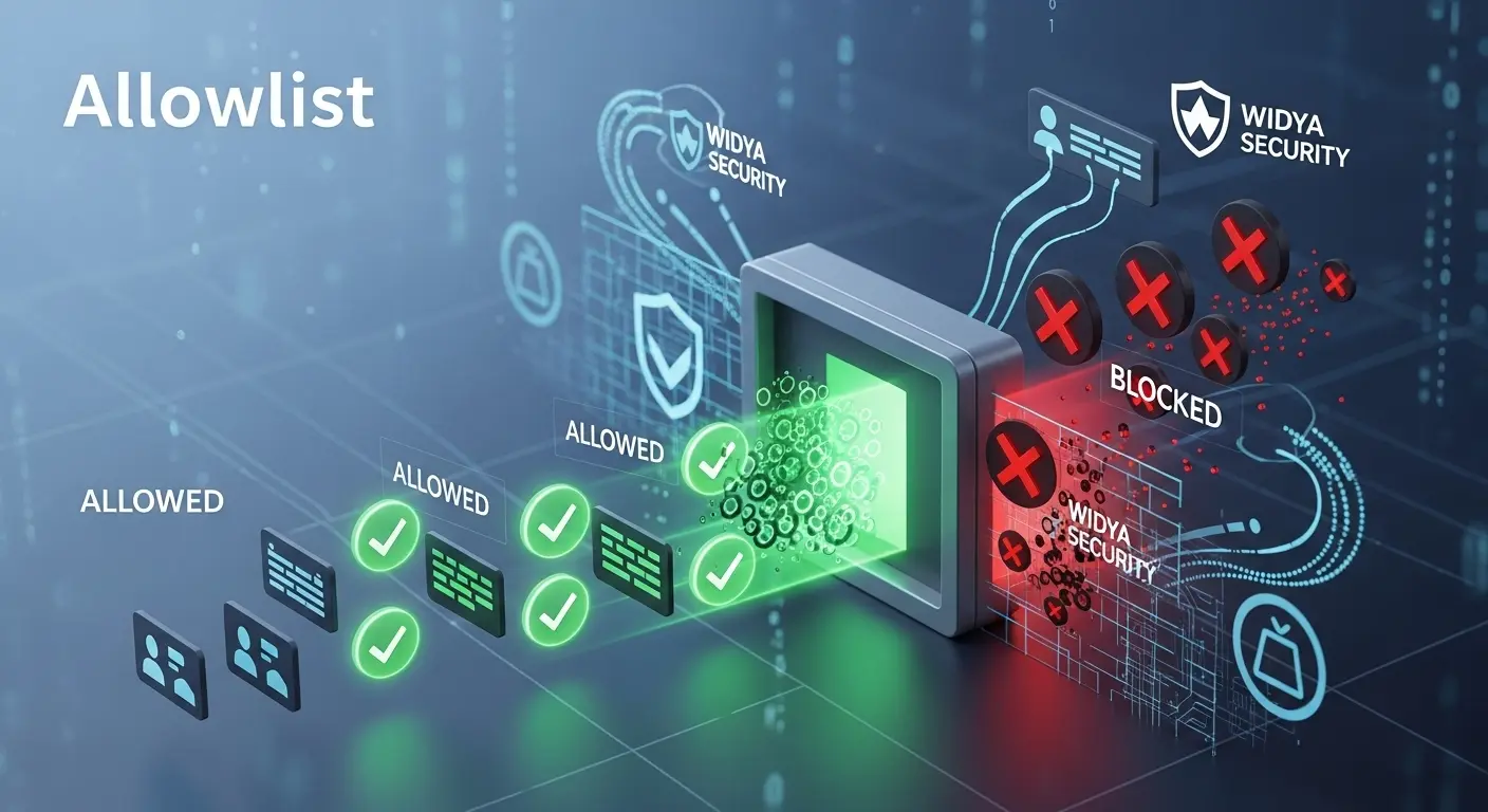Memahami Allowlist dalam Keamanan Siber Bersama Widya Security Artikel ini membahas tentang konsep allowlist dalam keamanan siber, penjelasan, pentingnya, dan penerapannya bersama Widya Security.