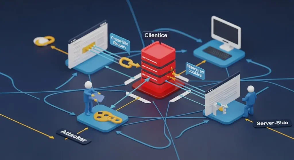 Cross-Site Request Forgery dalam Cybersecurity: Ancaman dan Solusi Artikel ini membahas tentang Cross-Site Request Forgery dalam dunia cybersecurity, cara kerja, dampak, dan upaya pencegahannya.