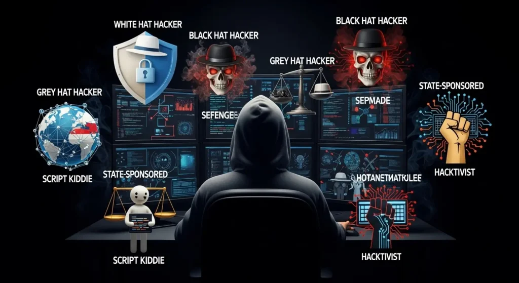 Hacker: Apa Itu dan Jenis-Jenisnya dalam Keamanan Siber Artikel ini menjelaskan tentang hacker, jenis-jenisnya, dan bagaimana menjaga keamanan siber untuk melindungi sistem dari ancaman siber.