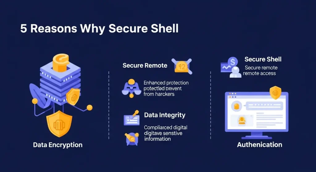 5 Alasan Mengapa Secure Shell Penting dalam Cybersecurity Artikel ini membahas mengenai pentingnya Secure Shell dalam dunia cybersecurity dan manfaatnya.