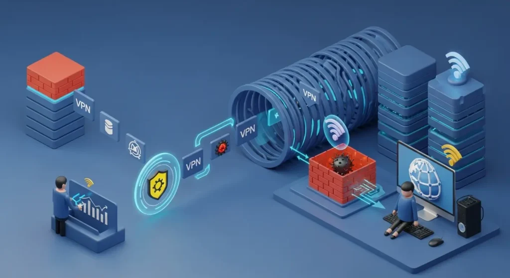 VPN dan Keamanan Siber: Solusi Akses Internet Aman Mempelajari pentingnya VPN dan keamanan siber melalui pendidikan online dan pekerjaan jarak jauh.