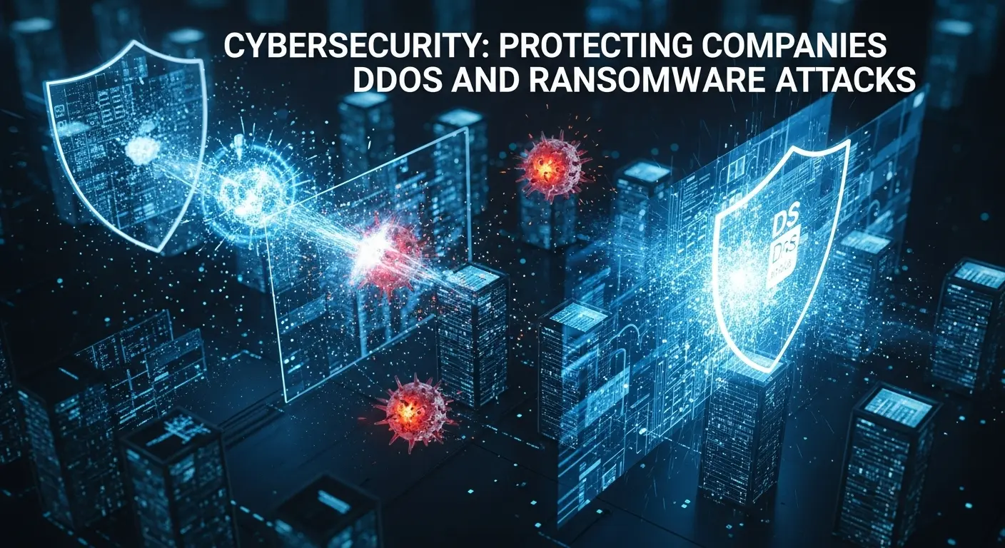 Keamanan Siber: Melindungi Perusahaan dari Serangan DDoS dan Ransomware Artikel ini menjelaskan pentingnya keamanan siber dan pencegahan serangan DDoS dan ransomware untuk melindungi perusahaan.