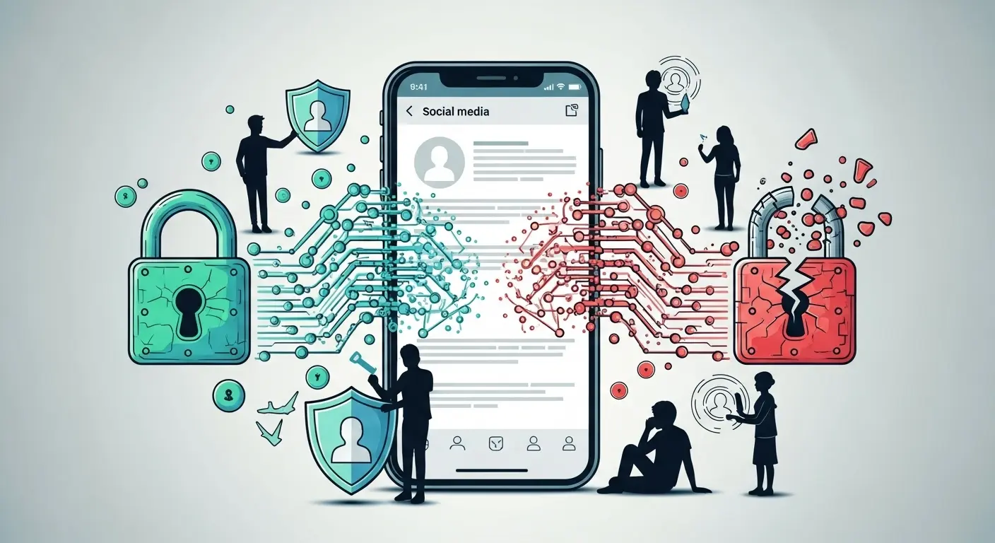 Mengelola Data Pribadi dan Pelanggaran Privasi di Media Sosial Pelajari cara melindungi data pribadi dan mencegah pelanggaran privasi di media sosial serta solusi cybersecurity yang dapat diterapkan.