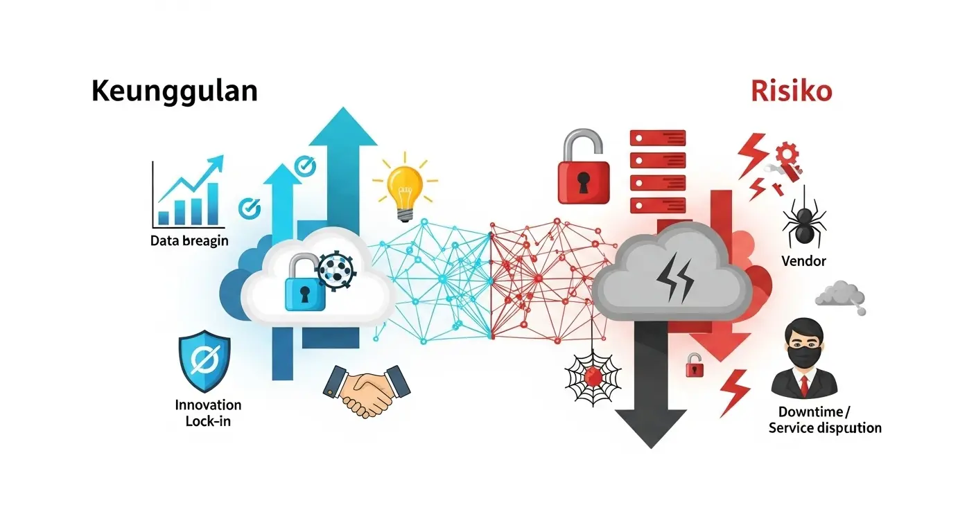 Keunggulan dan Risiko Cloud Computing: Panduan Lengkap untuk Bisnis Jelajahi manfaat dan risiko cloud computing, serta kelebihan dan kekurangan, untuk meningkatkan efisiensi bisnis Anda.