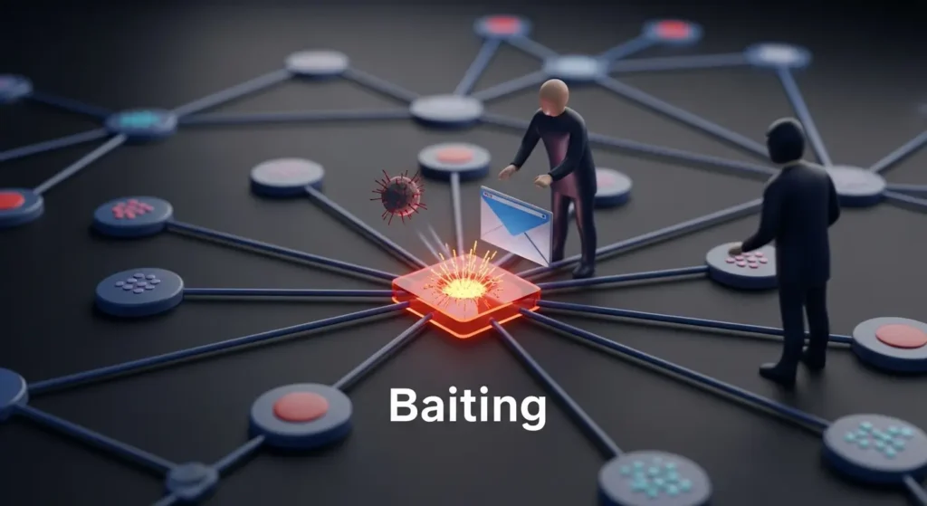 Baiting dalam Cybersecurity: Perlindungan yang Harus Dipahami Artikel tentang baiting dalam cybersecurity, cara mencegahnya, dan pentingnya penetration testing dari Widya Security.