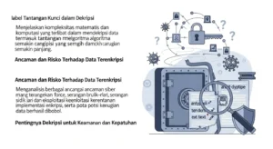 Decryption dalam Cybersecurity: Menyikapi Tantangan di Era Digital Menelusuri tantangan dan pentingnya dekripsi dalam cybersecurity dan dampak teknologi baru terhadap keamanan data.