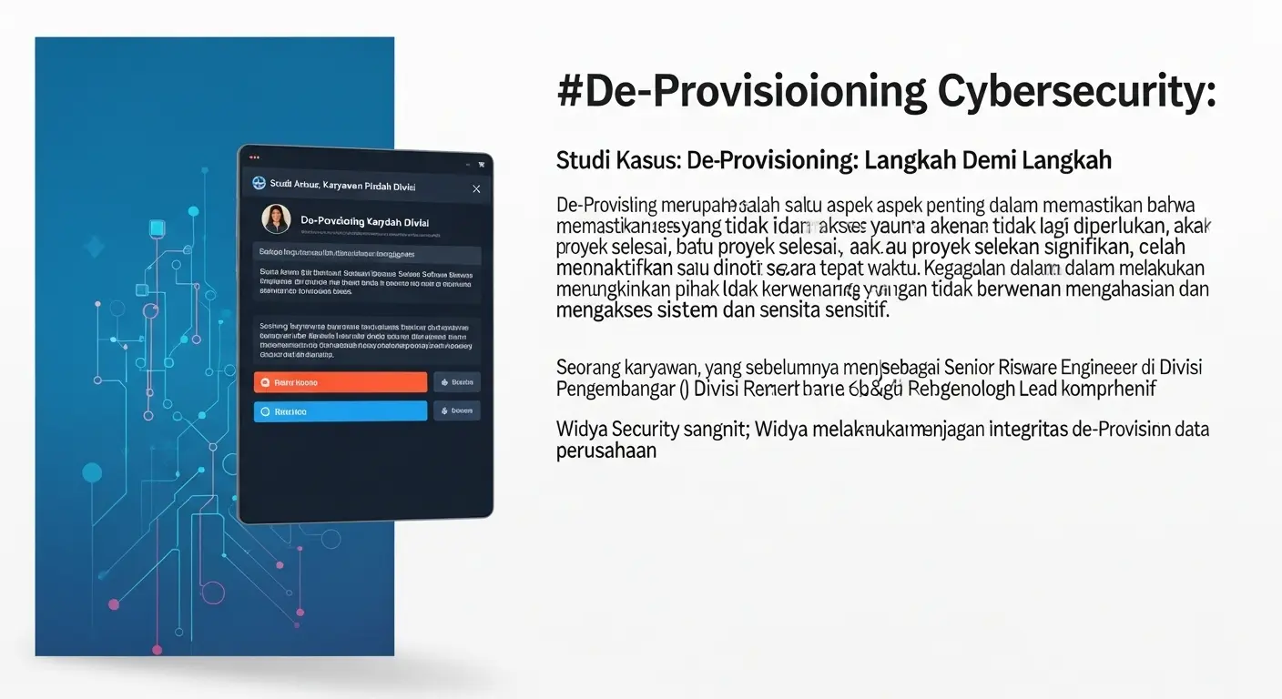 De-Provisioning dalam Cybersecurity: Studi Kasus Langkah Demi Langkah Artikel ini membahas pentingnya de-provisioning dalam cybersecurity dengan studi kasus langkah demi langkah dari Widya Security.