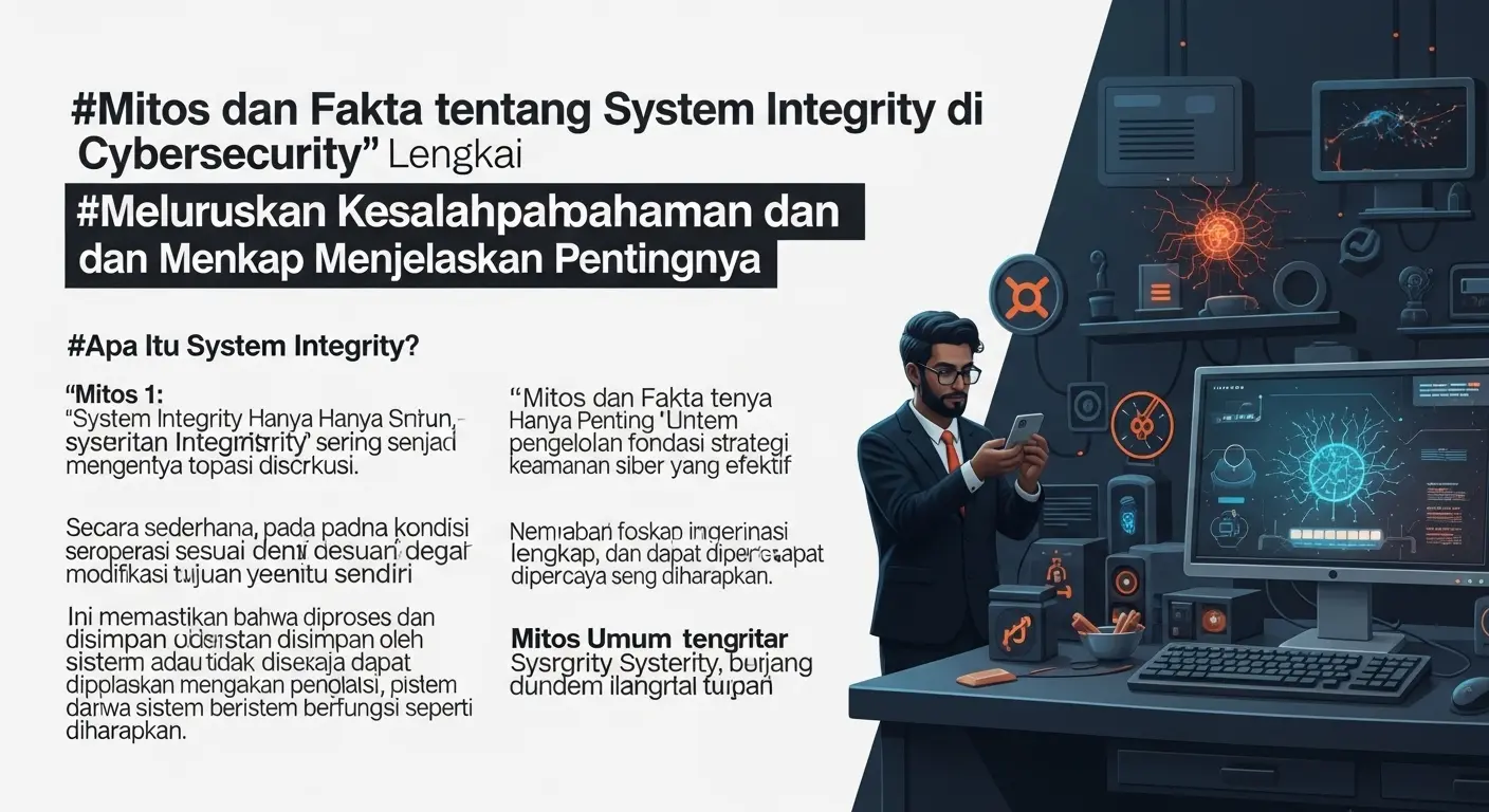 Mitos dan Fakta tentang System Integrity di Cybersecurity Artikel ini membongkar mitos tentang system integrity dalam keamanan siber dan menjelaskan pentingnya pengelolaan integritas sistem.