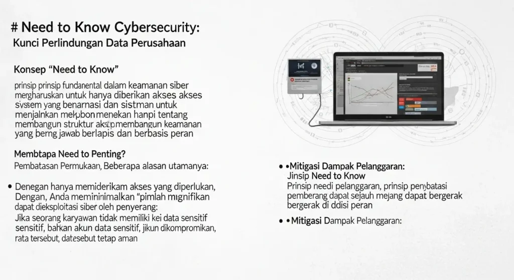Need to Know Dalam Cybersecurity yang Harus Diketahui Pelajari pentingnya prinsip need to know dalam cybersecurity dan bagaimana penerapan yang efektif bisa melindungi data dan informasi perusahaan.