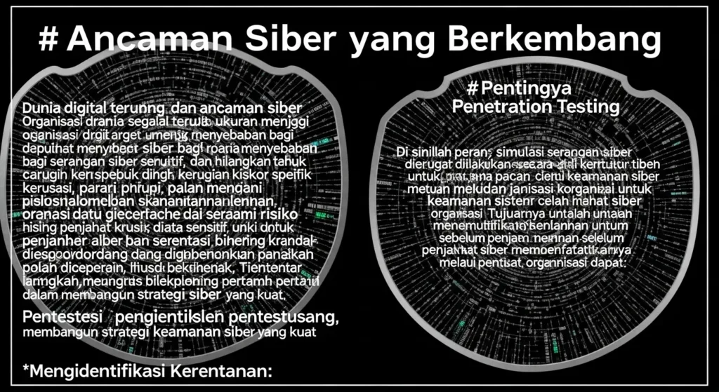 Risiko Cybersecurity: Pentingnya Penetration Testing untuk Keamanan Data Risiko dalam keamanan siber semakin meningkat. Artikel ini mengeksplorasi pentingnya penetration testing sebagai solusi untuk melindungi data dari ancaman siber. Temukan pentingnya memahami risiko cyber dan solusi untuk organisasi.