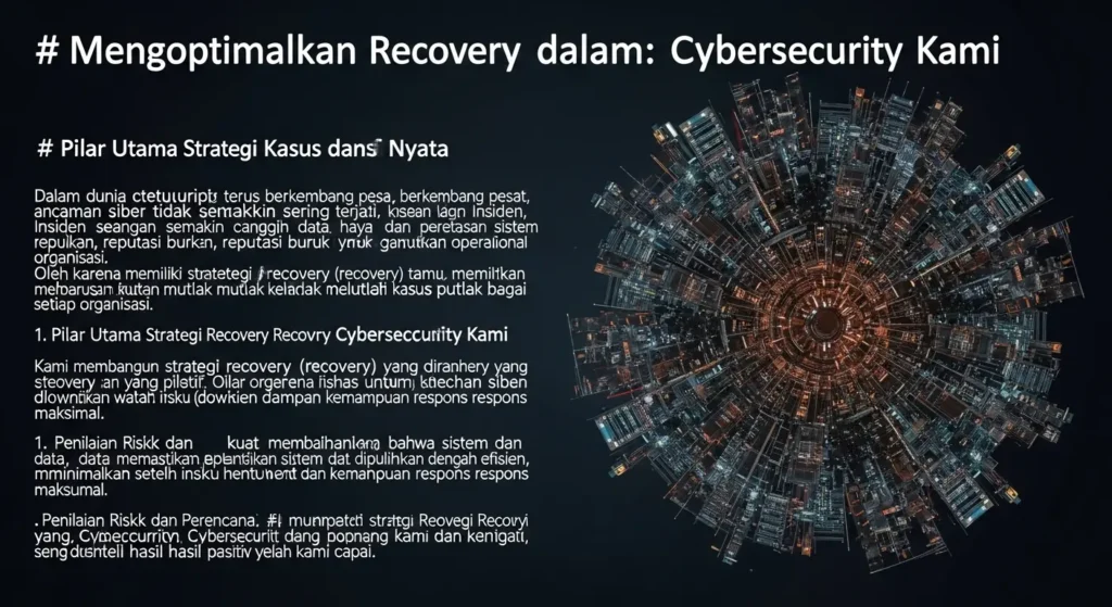 Mengoptimalkan Recovery dalam Cybersecurity: Studi Kasus dan Hasil Nyata Pelajari bagaimana kami mengimplementasikan strategi recovery yang efektif dalam cybersecurity dan hasilnya.
