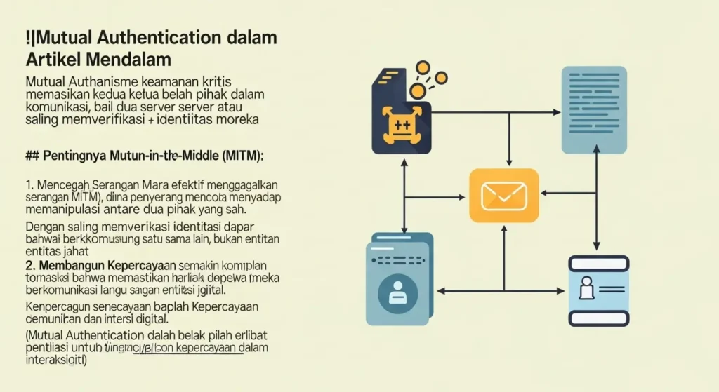 Mutual Authentication dalam Cybersecurity Artikel mendalam tentang mutual authentication dalam cybersecurity, pentingnya dan aplikasinya.