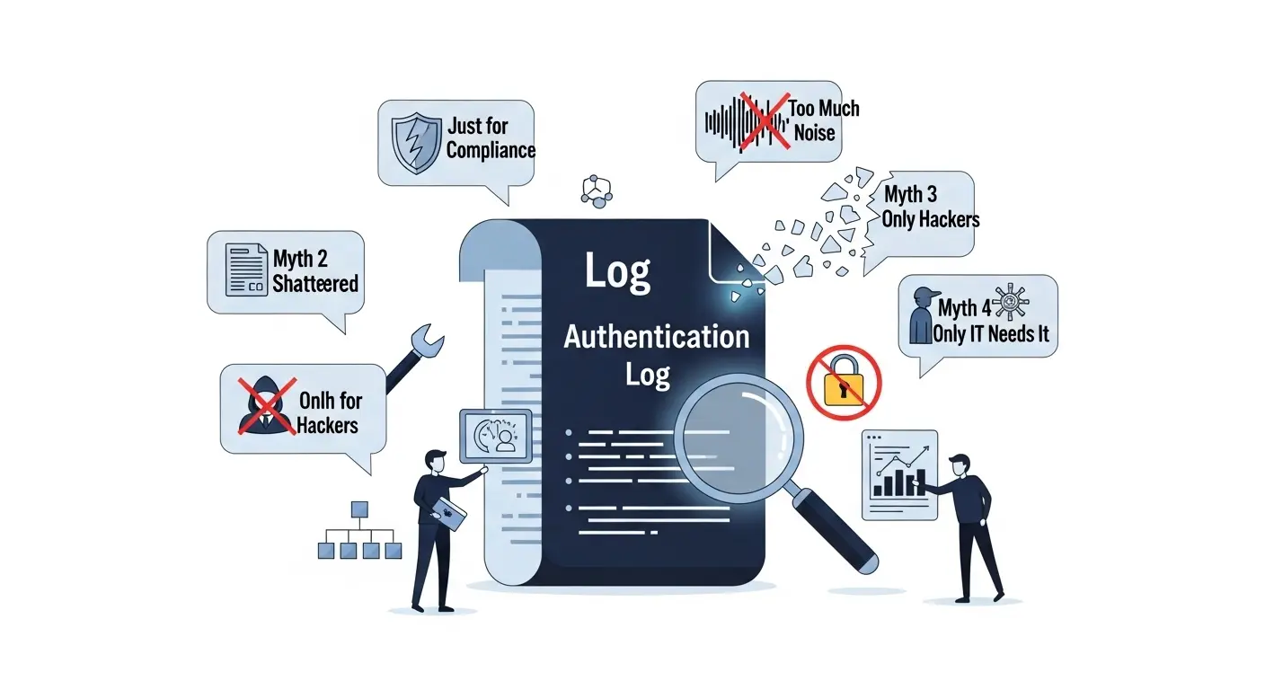 Myth-Busting Authentication Log dalam Cybersecurity Artikel ini membahas mitos seputar Authentication Log di bidang cybersecurity dan pentingnya pemantauan log untuk keamanan data.