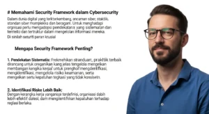 Memahami Security Framework dalam Cybersecurity Artikel ini membahas pentingnya security framework dalam dunia cybersecurity, termasuk contoh framework populer dan cara implementasinya.