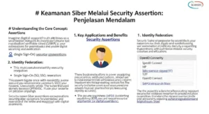 Keamanan Siber Melalui Security Assertion: Penjelasan Mendalam Mendalami keamanan siber melalui konsep security assertion dan penerapannya dalam melindungi identitas serta akses pengguna. Kunjungi Widya Security untuk informasi lebih lanjut.