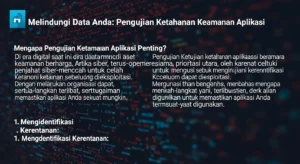 Pengujian Ketahanan Keamanan Aplikasi dalam Bidang Cybersecurity Artikel ini membahas pentingnya pengujian ketahanan keamanan aplikasi dalam cybersecurity, serta langkah-langkah dan alat yang digunakan.Temukan cara melindungi data Anda.