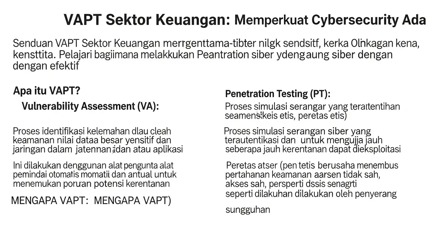 VAPT Sektor Keuangan: Memperkuat Cybersecurity Anda Panduan VAPT Sektor Keuangan untuk meningkatkan Cybersecurity Anda. Pelajari bagaimana melakukan Penetration Testing dengan efektif.