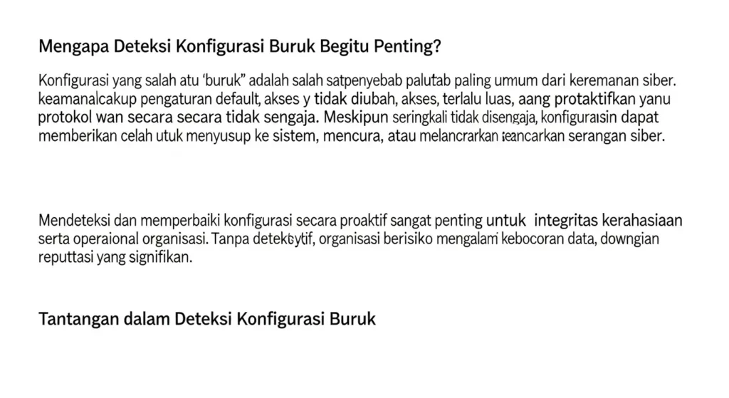 Deteksi Konfigurasi Buruk dalam Cybersecurity: Strategi Penting Pelajari pentingnya deteksi konfigurasi buruk dalam cybersecurity dan bagaimana Widya Security dapat membantu Anda mengatasi masalah ini.