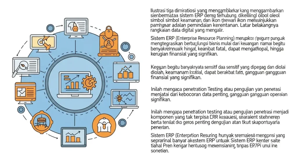 Pentingnya Penetration Testing untuk Sistem ERP Artikel ini membahas pentingnya penetration testing untuk sistem ERP dalam menjaga keamanan data. Disertai informasi tentang jenis, proses, dan manfaatnya.