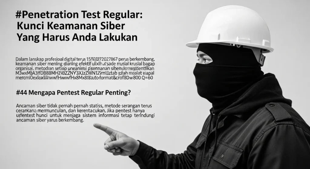 Penetration Test Regular: Kunci Keamanan Siber yang Harus Anda Lakukan Pelajari pentingnya melakukan penetration testing secara reguler untuk keamanan sistem informasi Anda. Artikel ini membahas proses, manfaat, dan risiko jika tidak melakukannya.
