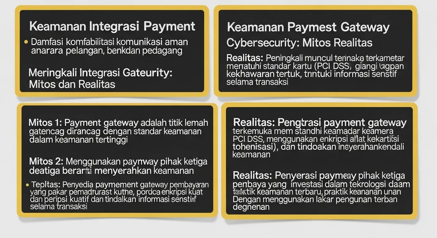 Keamanan Integrasi Payment Gateway dalam Cybersecurity Artikel ini membongkar mitos seputar keamanan integrasi payment gateway dalam bidang cybersecurity.