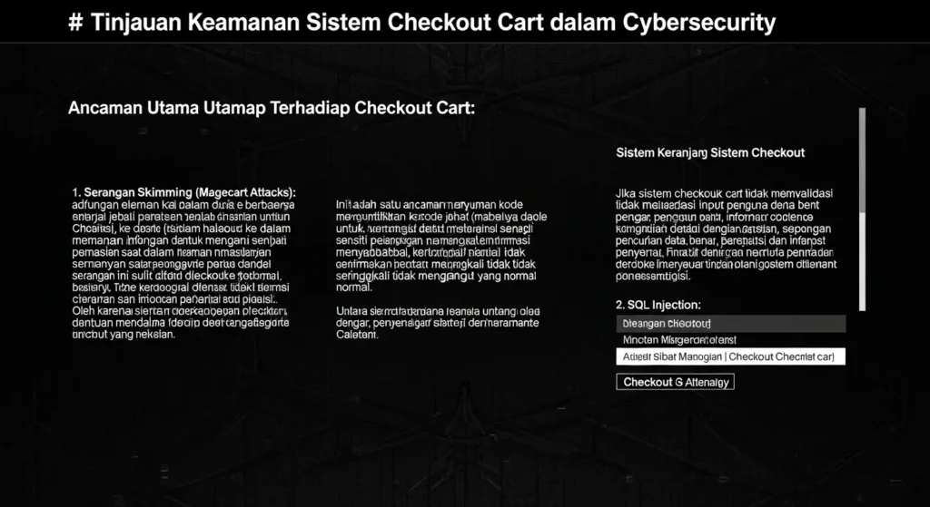 Keamanan Sistem Checkout Cart dalam Cybersecurity Ulasan penting tentang keamanan sistem checkout cart dalam dunia cybersecurity.