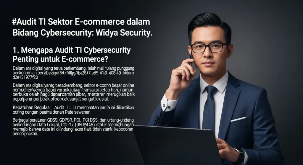 Audit TI Sektor E-commerce dalam Bidang Cybersecurity Artikel ini membahas pentingnya audit TI di sektor e-commerce dalam bidang cybersecurity dan bagaimana Widya Security dapat membantu.
