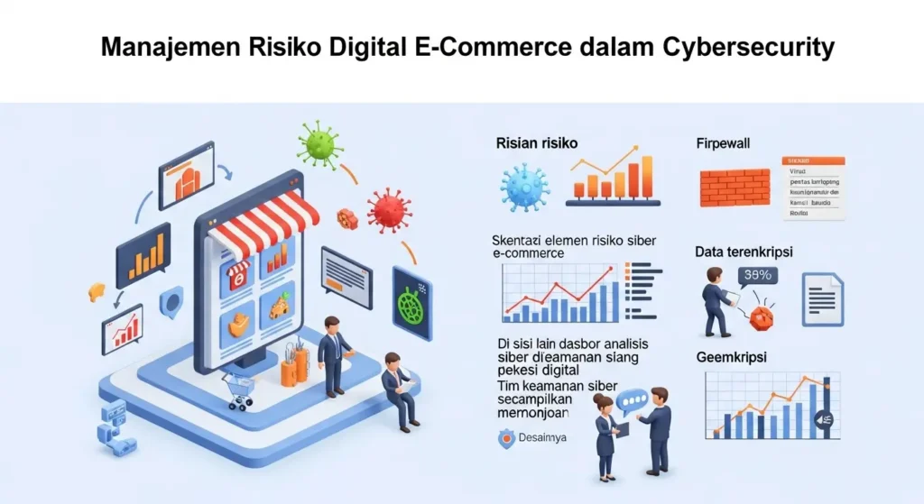 Manajemen Risiko Digital E-Commerce dalam Cybersecurity Panduan tentang manajemen risiko digital dalam e-commerce dan langkah-langkah yang dapat diambil untuk mengelola risiko di bidang cybersecurity.