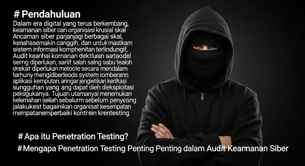Penetration Testing: Audit Keamanan dalam Cybersecurity Artikel ini membahas penetration testing dan pentingnya dalam audit keamanan siber.