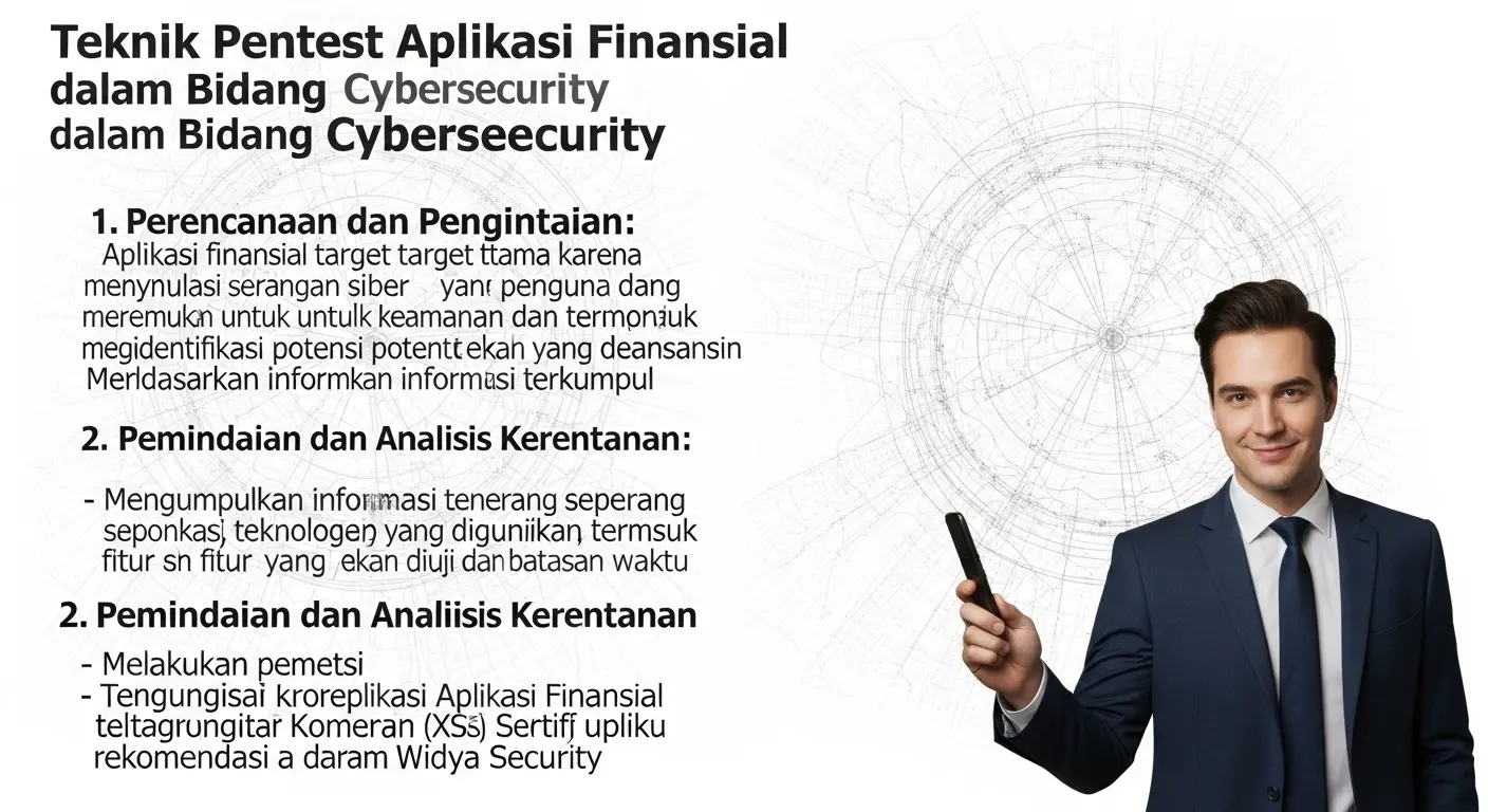 Teknik Pentest Aplikasi Finansial dalam Bidang Cybersecurity Artikel ini membahas teknik pentest aplikasi finansial dalam bidang cybersecurity, disertai dengan informasi penting dan rekomendasi dari Widya Security.