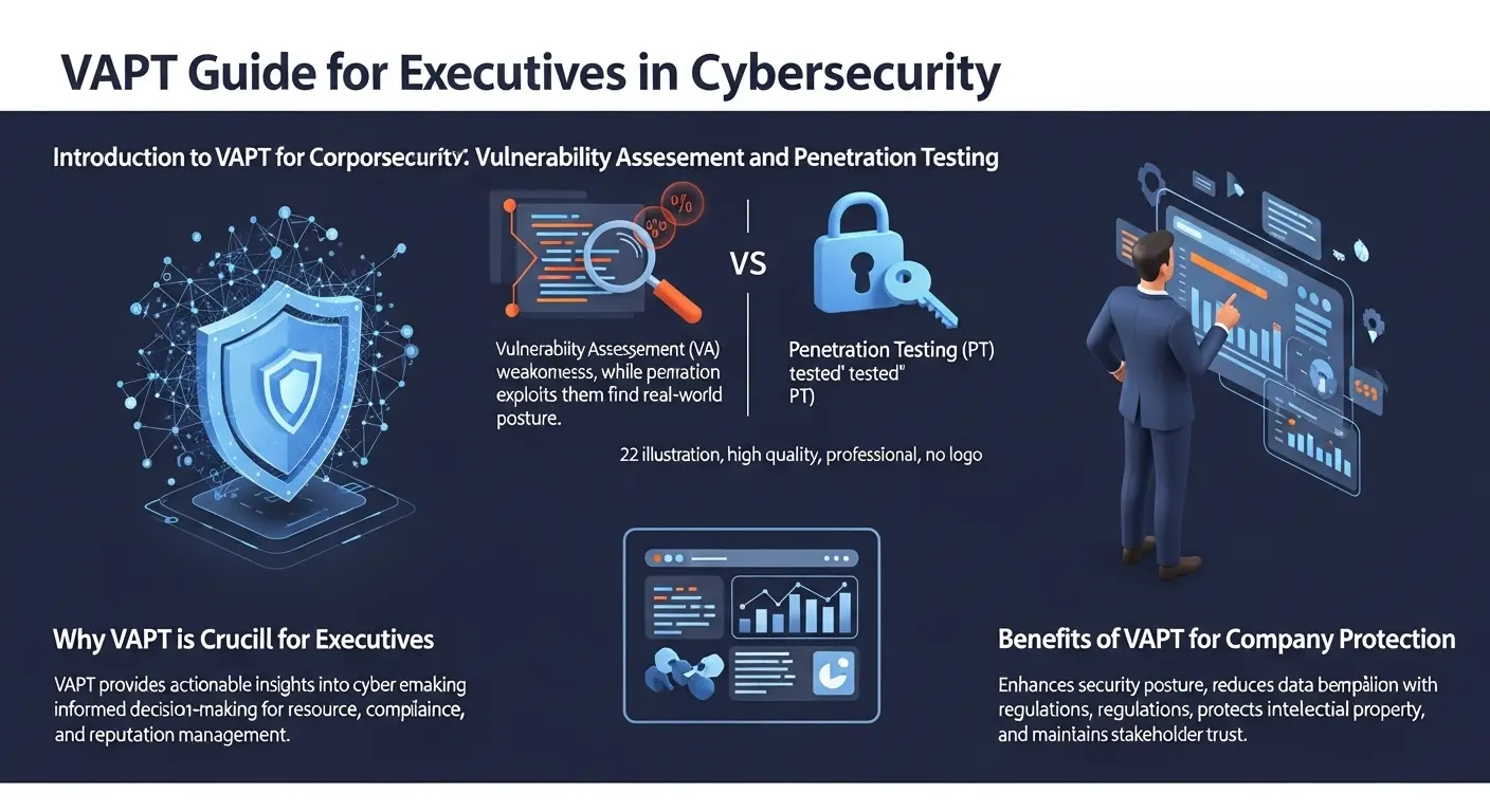 Panduan VAPT untuk Direksi dalam Bidang Cybersecurity Memahami VAPT untuk keamanan siber perusahaan dengan panduan lengkap. Pelajari pentingnya VAPT bagi direksi untuk melindungi perusahaan.