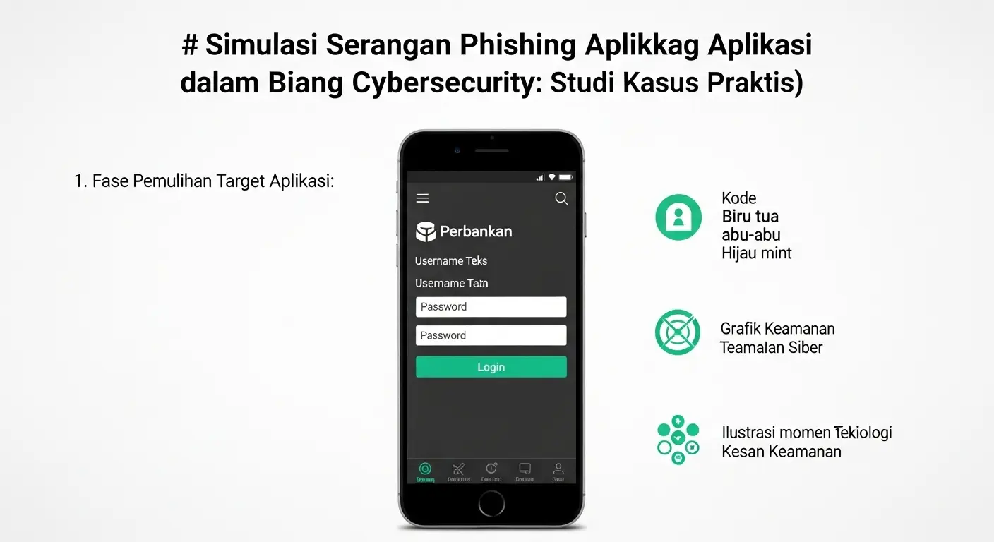 Simulasi Serangan Phishing Aplikasi dalam Bidang Cybersecurity Artikel ini membahas langkah demi langkah simulasi serangan phishing aplikasi dalam bidang cybersecurity dengan hasil nyata.