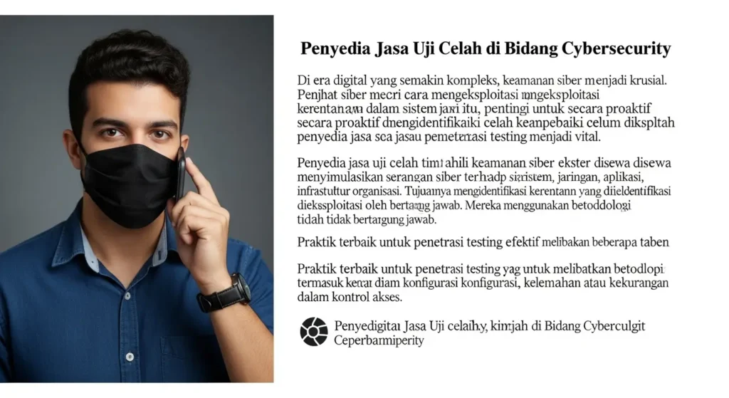 Penyedia Jasa Uji Celah di Bidang Cybersecurity Baca tentang pentingnya penyedia jasa uji celah dalam bidang cybersecurity serta praktik terbaik untuk penetrasi testing yang efektif.