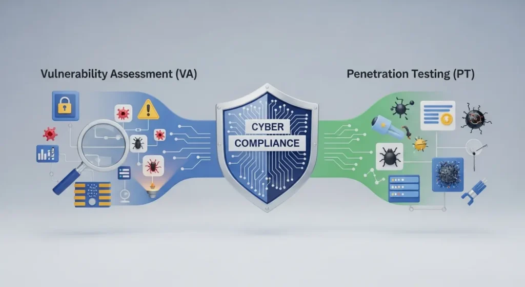 Layanan VA dan PT untuk Compliance Cybersecurity Pembahasan tentang pentingnya layanan VA dan PT dalam compliance cybersecurity.
