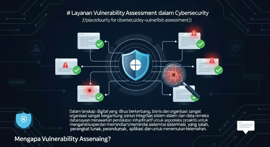 Layanan Vulnerability Assessment dalam Cybersecurity Artikel ini membahas pentingnya layanan vulnerability assessment dalam cybersecurity, mengidentifikasi dan mengatasi celah keamanan.