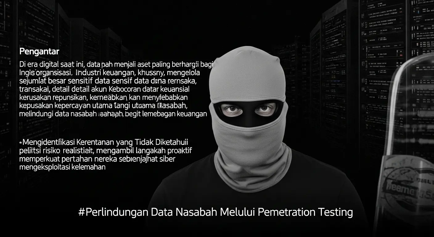 Perlindungan Data Nasabah Melalui Penetration Testing Artikel ini membahas tentang pentingnya penetration testing untuk perlindungan data nasabah di industri keuangan.