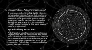 Panduan SEO: Pentesting Aplikasi Web di Indonesia Temukan panduan langkah demi langkah tentang pentest web application Indonesia untuk meningkatkan keamanan aplikasi Anda dengan Widya Security.