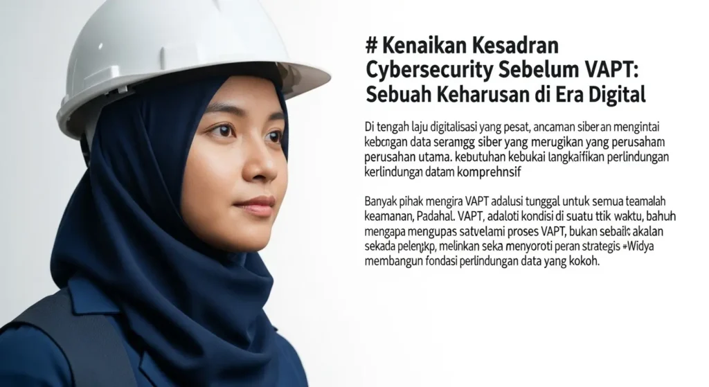 Kenaikan Kesadaran Cybersecurity Sebelum VAPT Artikel ini membahas pentingnya kesadaran cybersecurity sebelum melakukan VAPT, menyoroti peran Widya Security dalam meningkatkan perlindungan data.
