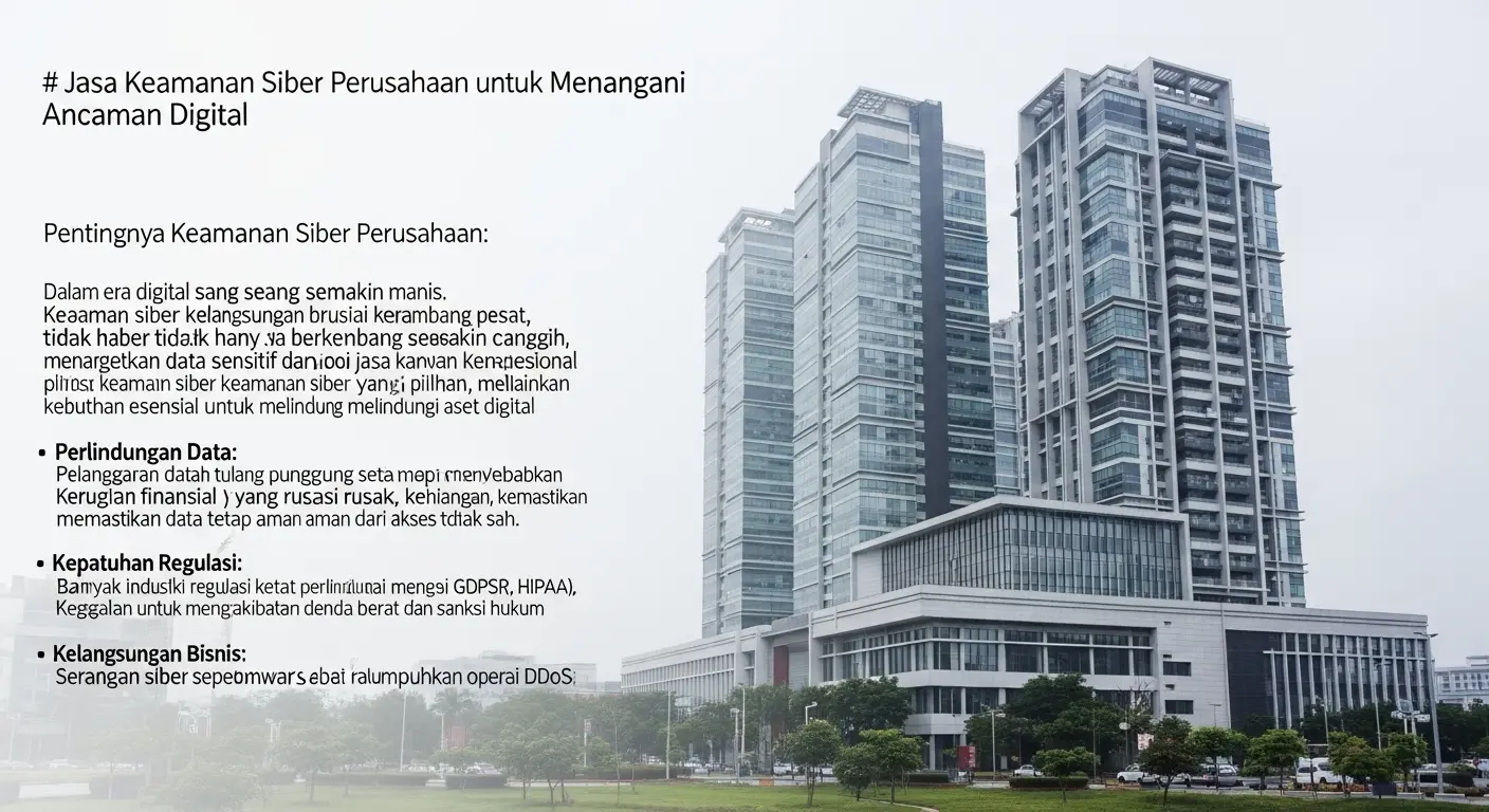 Jasa Keamanan Siber Perusahaan untuk Menangani Ancaman Digital Artikel ini membahas pentingnya jasa keamanan siber perusahaan dan strategi untuk melindungi data dari ancaman digital.
