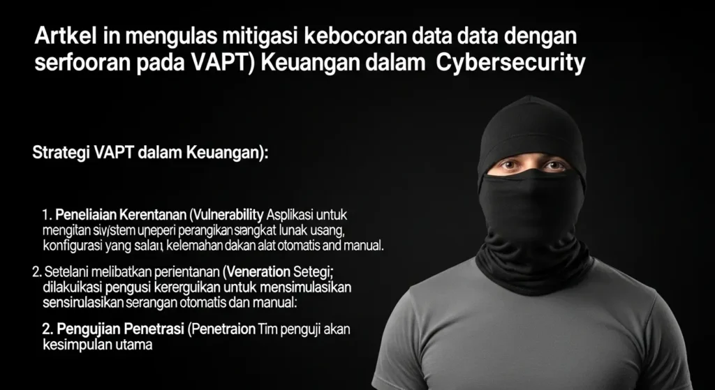 Mitigasi Kebocoran Data: VAPT Keuangan dalam Cybersecurity Artikel ini membahas pentingnya mitigasi kebocoran data melalui VAPT di sektor keuangan, mencakup strategi, dampak, dan takeaways.