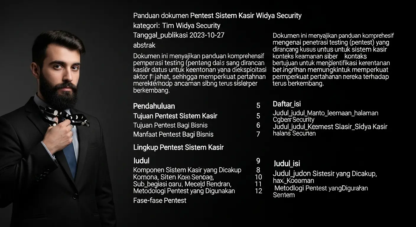 Pentest Untuk Sistem Kasir Dalam Cybersecurity Panduan lengkap mengenai pentest untuk sistem kasir dalam keamanan siber dari Widya Security.