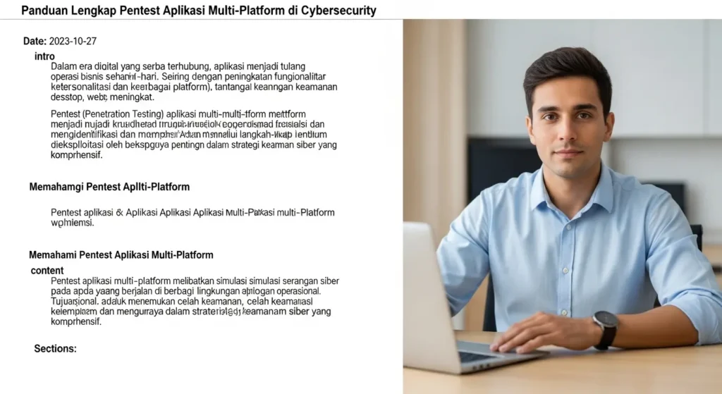 Panduan Lengkap Pentest Aplikasi Multi-Platform di Cybersecurity Artikel ini membahas panduan lengkap melakukan pentest aplikasi di berbagai platform. Pelajari langkah-langkah pentest dan pentingnya di cybersecurity.