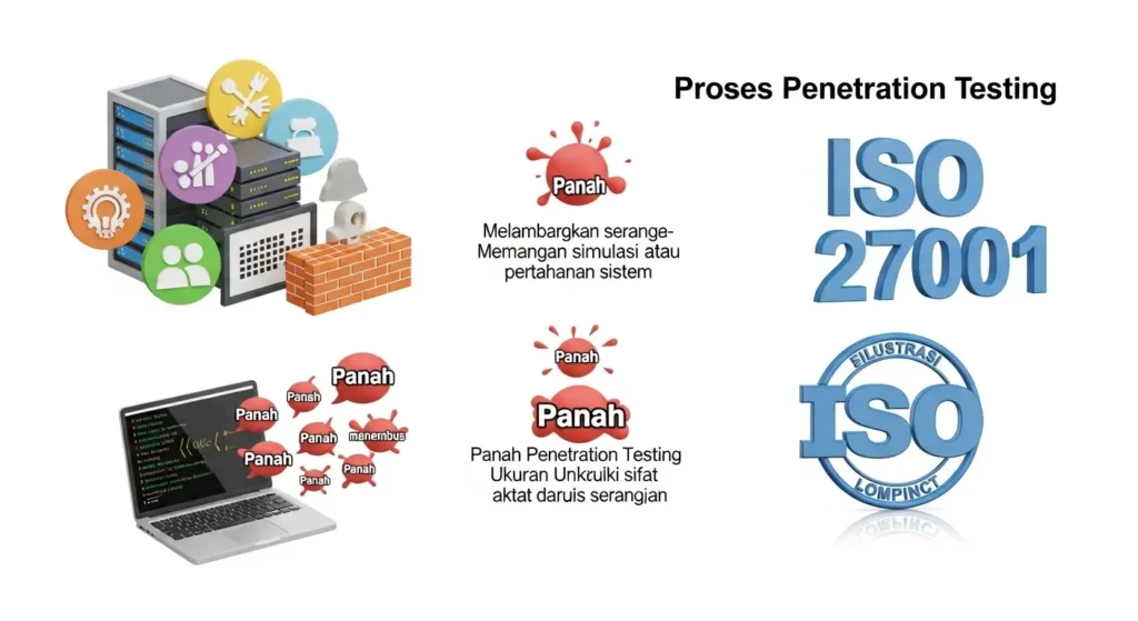 Pentingnya Penetration Testing untuk Compliance ISO 27001 Artikel ini membahas pentingnya penetration testing untuk compliance ISO 27001 dalam keamanan siber, serta langkah-langkah dan manfaatnya.