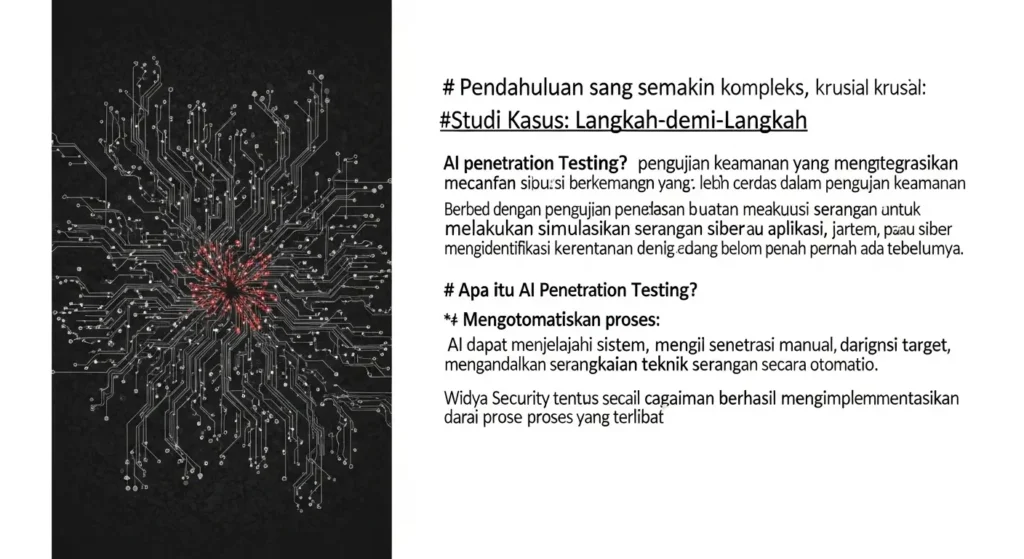 AI Penetration Testing: Studi Kasus Langkah-demi-Langkah Dalam artikel ini, kami membahas tentang AI penetration testing dalam cybersecurity dan bagaimana Widya Security berhasil menerapkan metode ini.