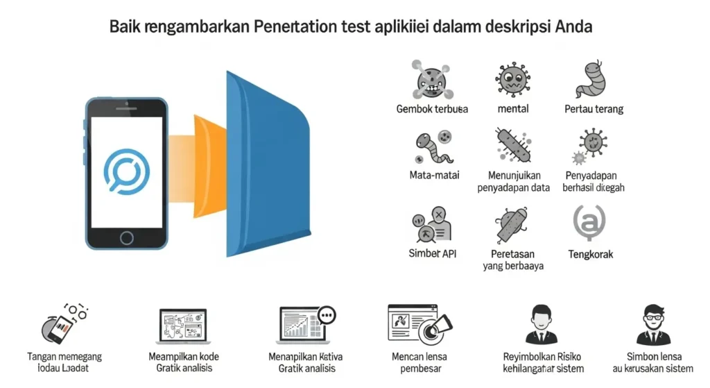 Pentingnya Penetration Test Aplikasi Mobile dalam Cybersecurity Artikel ini membahas pentingnya penetration test aplikasi mobile dalam cybersecurity dan bagaimana hal ini dapat melindungi dari ancaman siber.